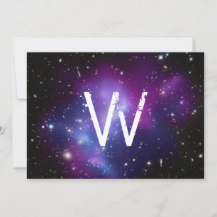 Monogrammed Purple Galaxy Cluster