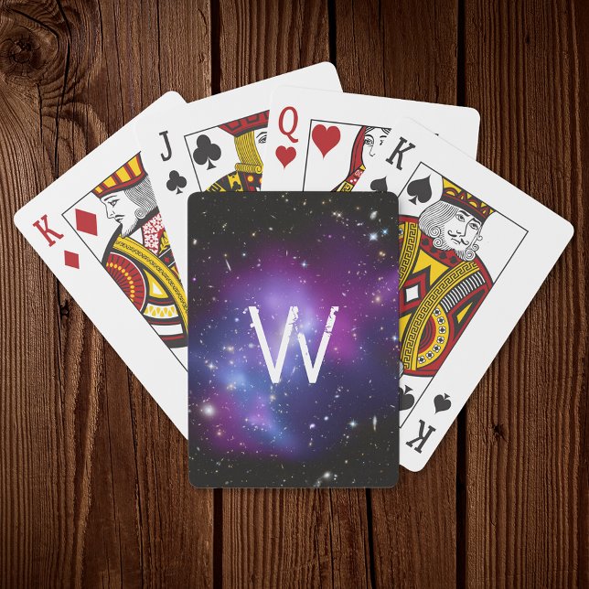 Monogrammed Purple Galaxy Cluster Playing Cards (Creator Uploaded)