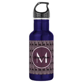 Monogrammed Purple Violet Deer Personalised | N3 532 Ml Water Bottle