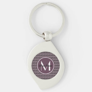 Monogrammed Purple Violet Deer Personalised Name Key Ring