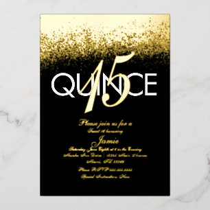 Monogrammed Quince Pressed Glitter Gold