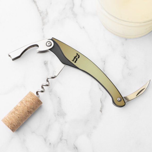 Monogrammed "R" Waiter's Corkscrew (Front)