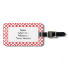 Monogrammed Red Quatrefoil Pattern