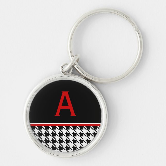 Monogrammed Retro Keychain (Front)
