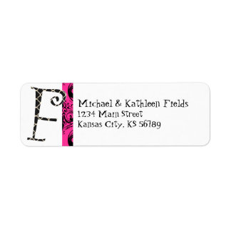 Monogrammed Return Address Label