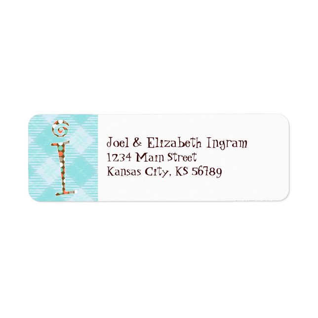 Monogrammed Return Address Label (Front)