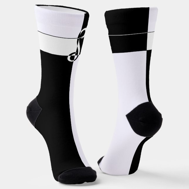 Monogrammed S Socks (Angled)