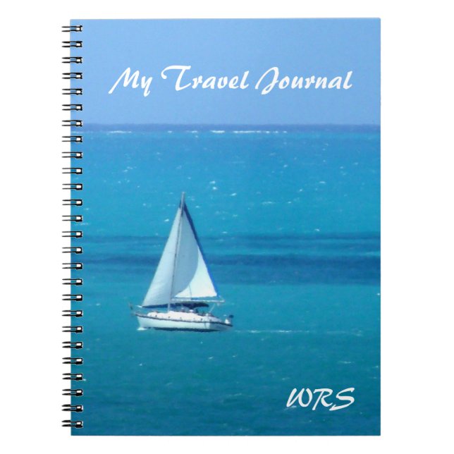 Monogrammed Sailing Travel Journal (Front)
