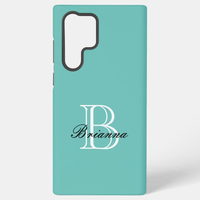 Monogrammed Samsung Galaxy phone case (Back)