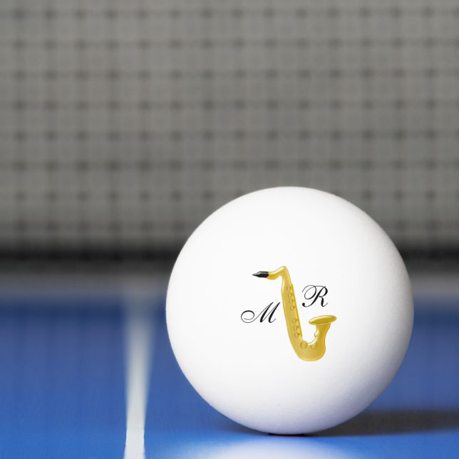 Monogrammed Saxophone Ping Pong Ball (Net)