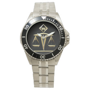 Monogrammed Scales of Justice (v1) Watch