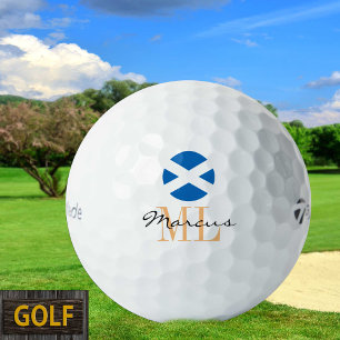 Monogrammed Scottish Flag, Emblem & Scotland Golf Balls