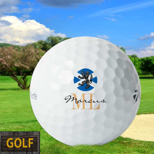 Monogrammed Scottish Flag, Rampant & Scotland Golf Balls