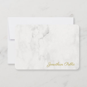 Monogrammed Script Elegant Marble Template Gold