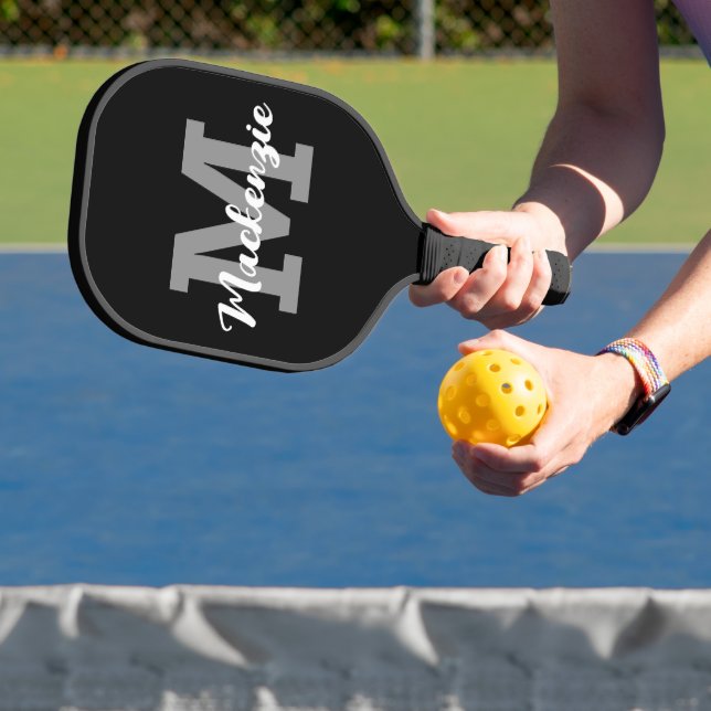Monogrammed Script Name Custom Colour Pickleball Paddle (Insitu)