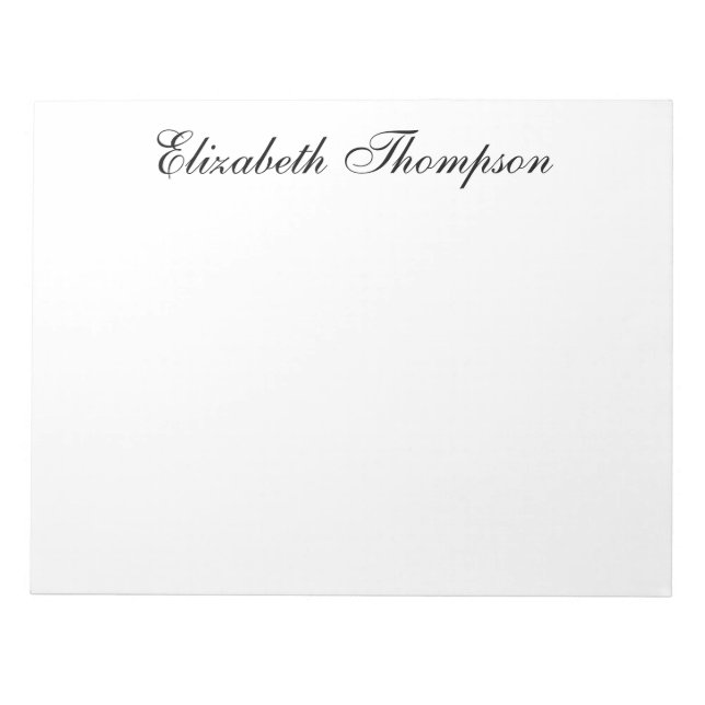 Monogrammed Script Notepad (Front)