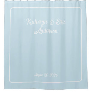 Monogrammed shower curtain