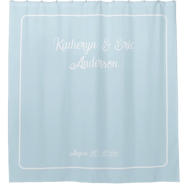 Monogrammed  shower curtain (Front)