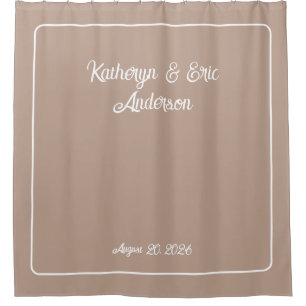 Monogrammed shower curtain