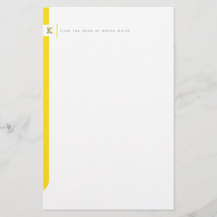 Monogrammed Sidebar Stationery