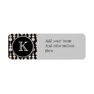 Monogrammed Silver Circle Return Address Label