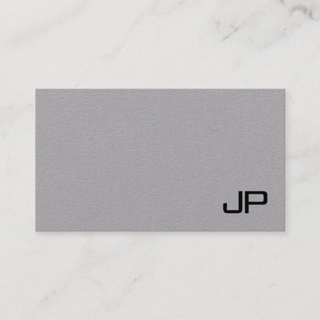 Monogrammed Simple Template Modern Elegant Business Card (Front)