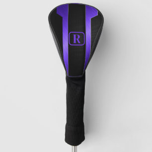 Monogrammed Sleek Purple Metal   Golf Head Cover
