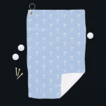 Monogrammed Something Blue Bow Coquette Classic Golf Towel<br><div class="desc">This classic dusty French blue is a calming backdrop for these dainty white coquette bows. A classic Something Blue towards celebrating your favourite bride to be or to complement your classic golf aesthetic. Hit this course with this monogrammed club cover this season. Makes a great Christmas or Hanukkah gift for...</div>
