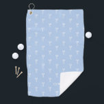 Monogrammed Something Blue Bow Coquette Classic Golf Towel<br><div class="desc">This classic dusty French blue is a calming backdrop for these dainty white coquette bows. A classic Something Blue towards celebrating your favourite bride to be or to complement your classic golf aesthetic. Hit this course with this monogrammed club cover this season. Makes a great Christmas or Hanukkah gift for...</div>