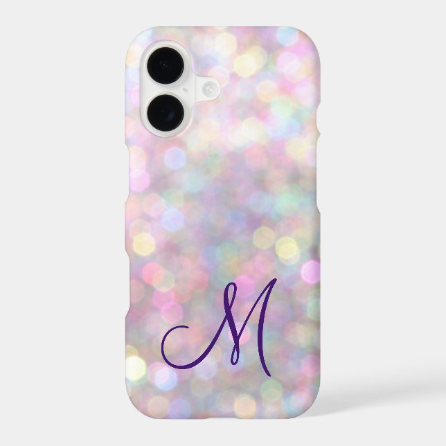 Monogrammed Sparkle iPhone 7 Case (Back)