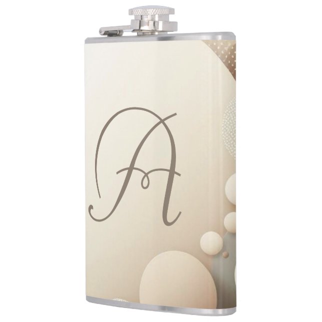 Monogrammed Sphere Harmony Hip Flask (Left)