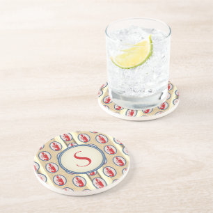 Monogrammed Spiny Rock Lobster Coaster