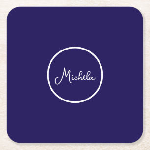 Monogrammed  square paper coaster