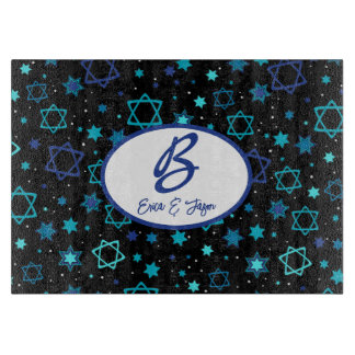 Monogrammed Star of David Challah Board