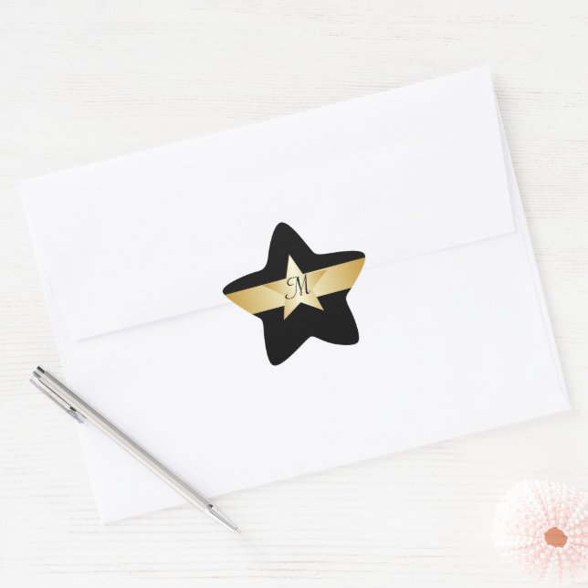 Monogrammed Star Sticker (Envelope)