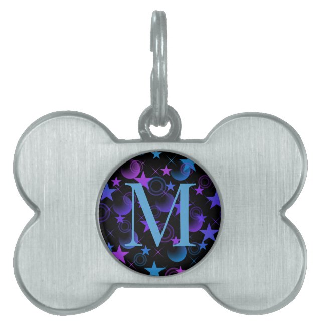 Monogrammed Stars 'n Stuff Pet ID Tag (Front)