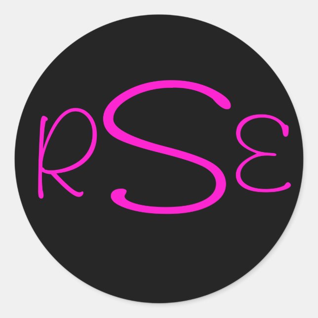 Monogrammed Sticker (Front)