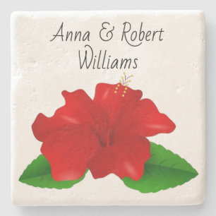 Monogrammed stone coaster