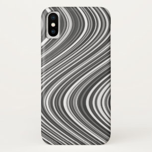 Monogrammed Stylish Modern Black and White Pattern iPhone X Case