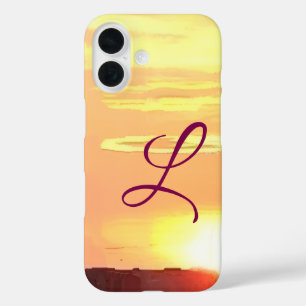 Monogrammed Sunset iPhone / iPad case