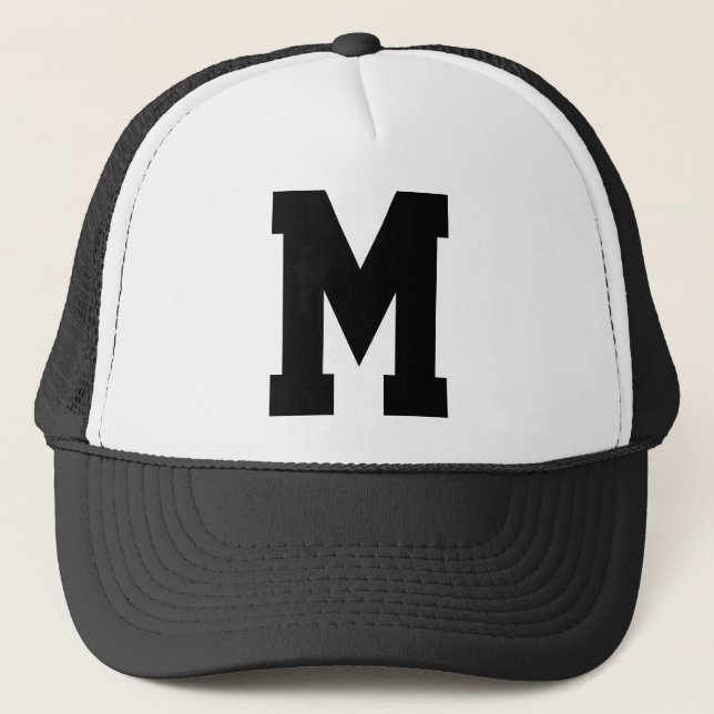 Monogrammed Superstar Black Trucker Hat (Front)