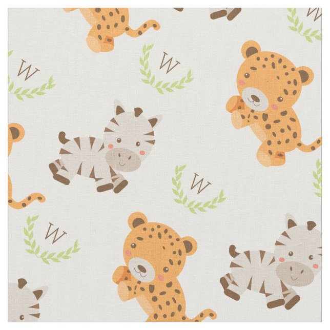 Monogrammed | Sweet Safari Fabric (Close Up)