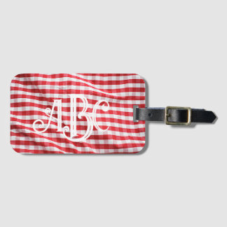 Monogrammed Tablecloth Acrylic Luggage Tag