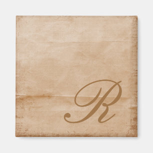 Monogrammed-tan Magnet