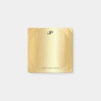 Monogrammed Template Trendy Faux Gold Elegant