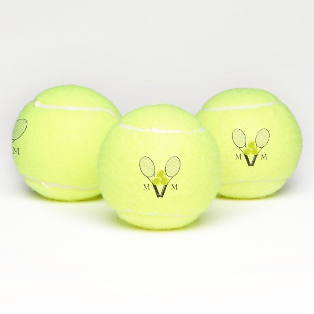 Monogrammed Tennis Design Balls (Multi)