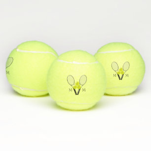 Monogrammed Tennis Design Tennis Balls