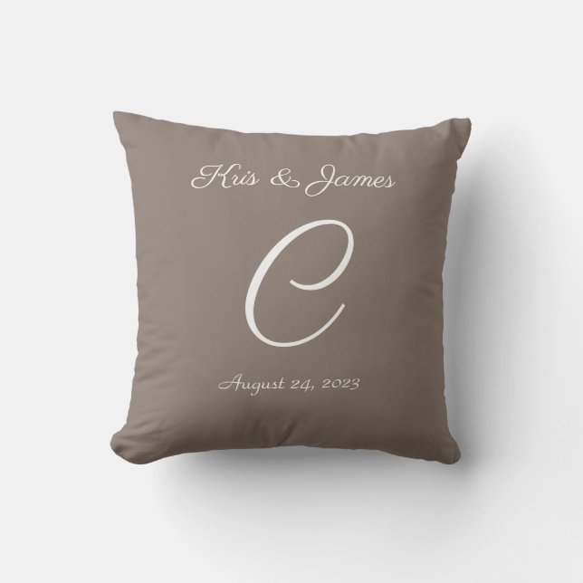 Monogrammed Throw Pillow (Front)