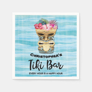 Monogrammed Tiki Bar Party Napkin
