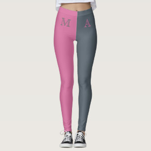 Monogrammed Two Tone Personalised Leggings